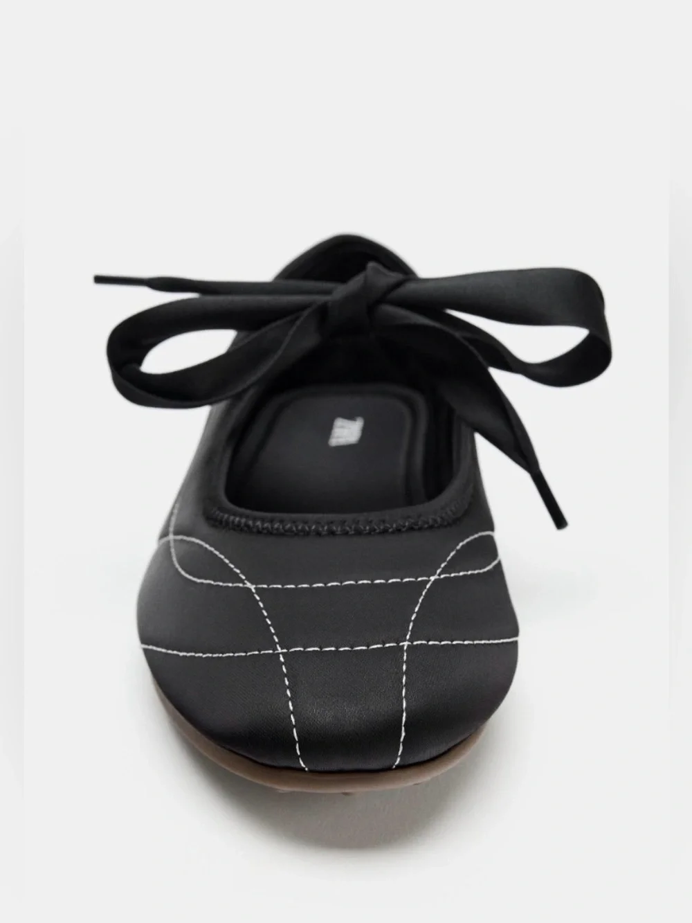 🔥🔥Zara Black Ribbon Tie Ballet Flats